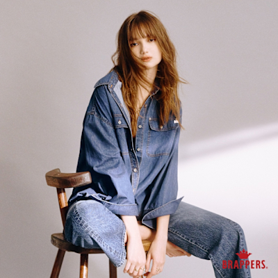 BRAPPERS 女款 全棉牛仔襯衫-深藍