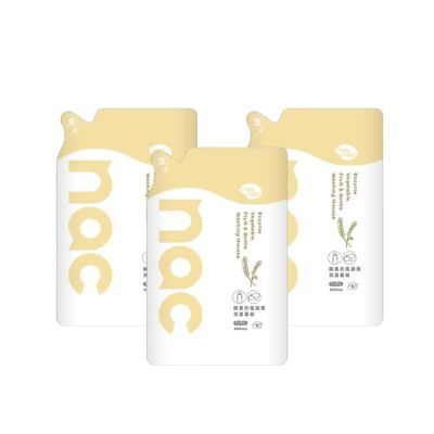 【nac nac】酵素奶瓶蔬果洗潔慕斯補充包 600ml*3入