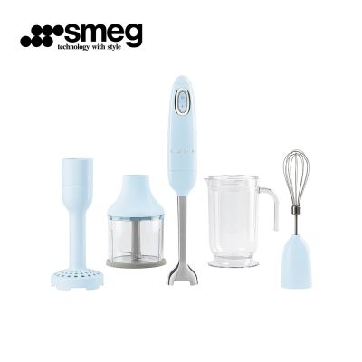 【SMEG】義大利手持料理棒-粉藍色_HBF02PBUS