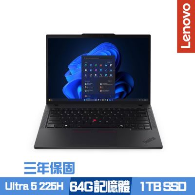 Lenovo聯想 Lenovo 聯想 ThinkPad T14 Gen 6 14吋商務筆電 Ultra 5 225H/32G+32G/1TB SSD/Win11Pro/三年保/特仕版