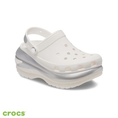 Crocs 卡駱馳 (中性鞋) 經典金屬光輪洞洞鞋克駱格-銀色-210368-138