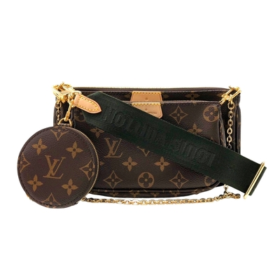 LOUIS VUITTON路易威登 Louis Vuitton LV路易威登 展示品 Multi Pochette 混合式手拿/肩背包(M44813-綠)