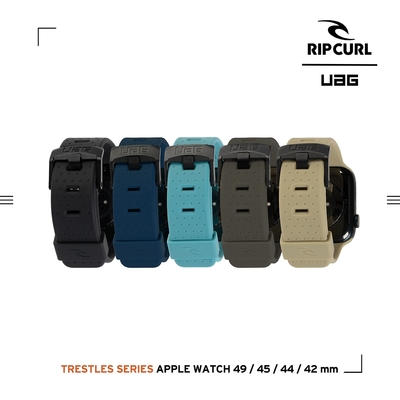 UAG X RIP CURL Apple Watch 42/44/45/46/49mm 舒適矽膠運動錶帶