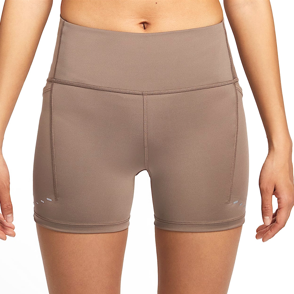 Nike As W Nk Df Swift Hr 4in Short 女款棕色瑜珈緊身短褲HJ2259-233