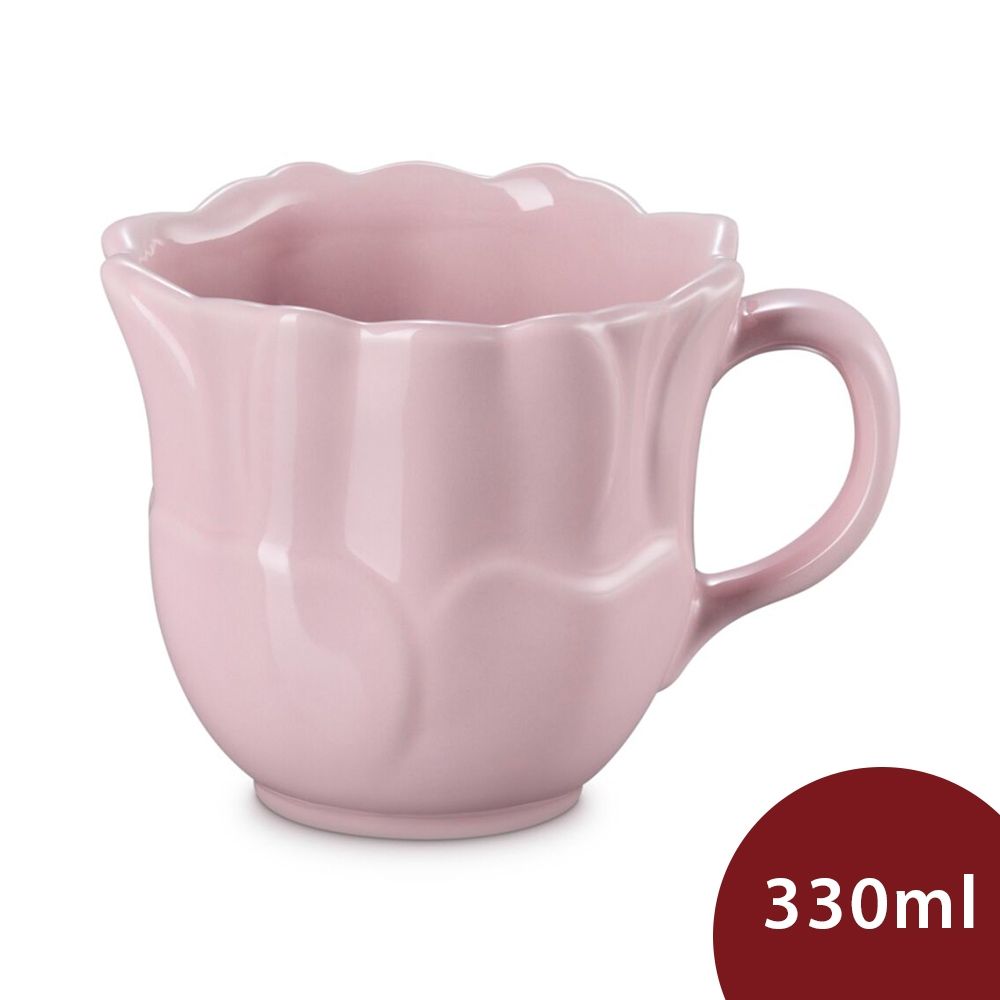 Le Creuset 花瓣系列 花瓣馬克杯 咖啡杯 茶杯 330ml 雪紡粉