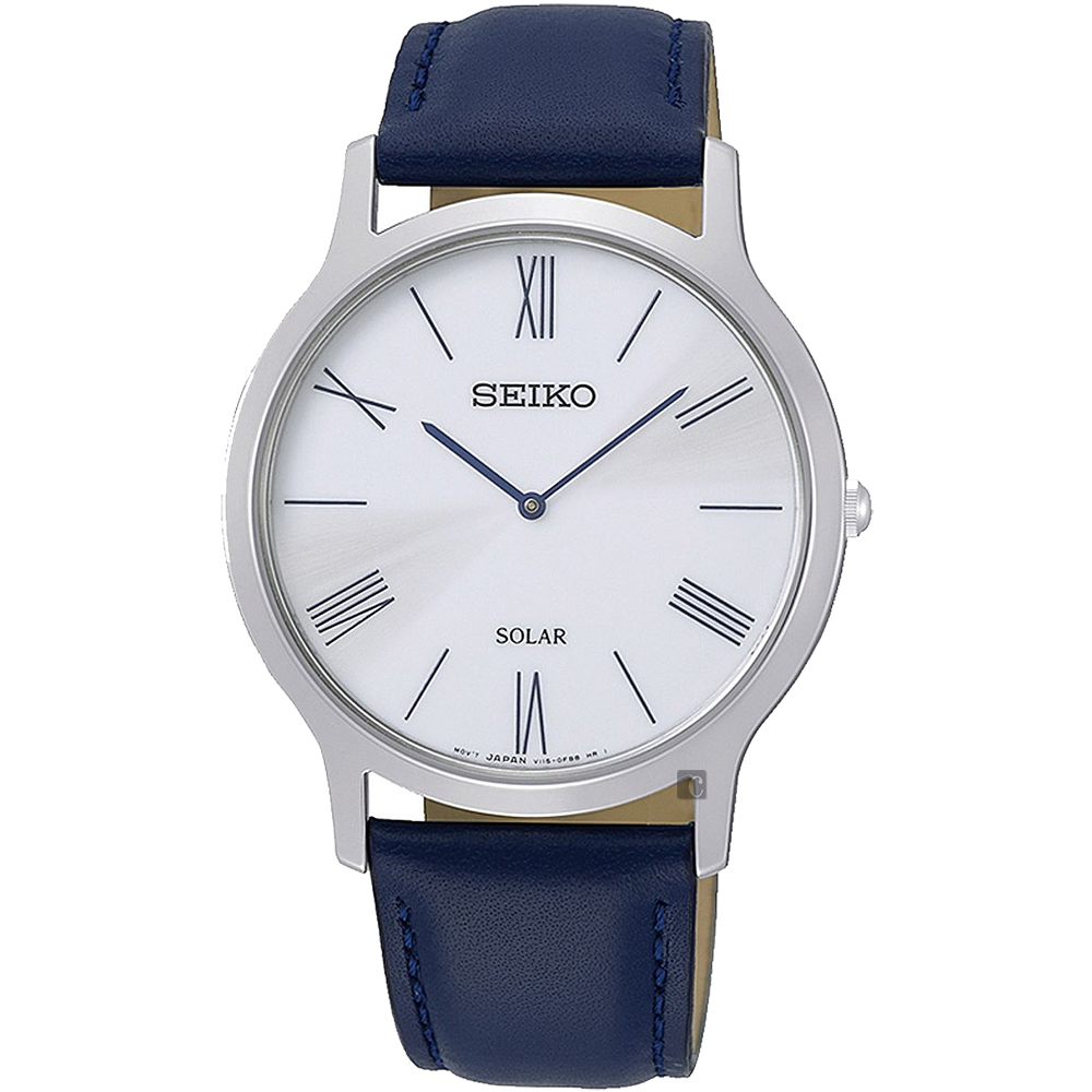 SEIKO 精工SOLAR 太陽能日系超薄時尚手錶-38mm V115-0BE0B | 其他男錶