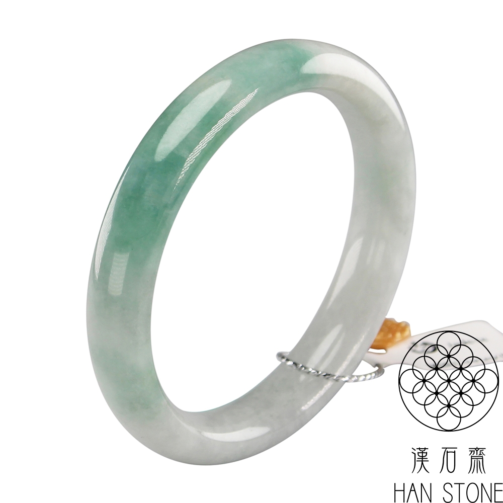 漢石齋】天然A貨飄花種翡翠手鐲(手圍16.5/版寬10.3mm) | 漢石齋| Yahoo