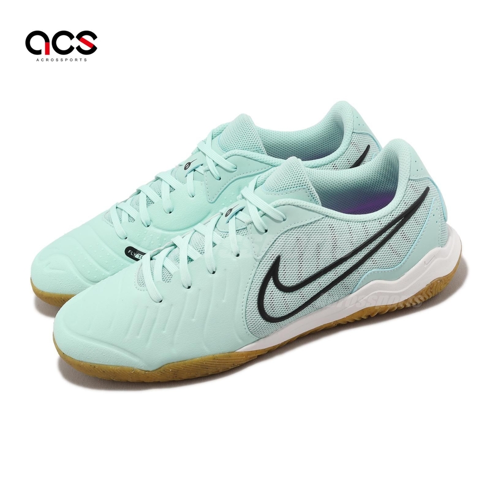 Nike 足球鞋Legend 10 Academy IC 男鞋蒂芬妮綠黑室內膠底無釘運動鞋
