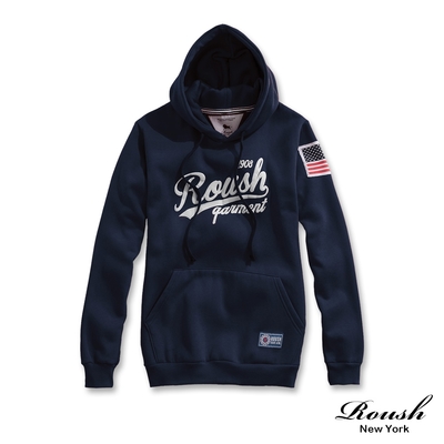 Roush 國旗貼布美式發泡膠印刷毛帽TEE(2411707)