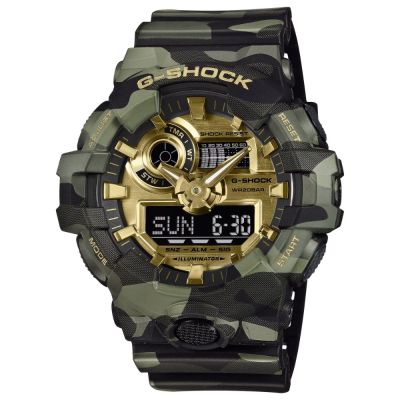CASIO 卡西歐 G-SHOCK Bold Camo迷彩系列 街頭個性 雙顯電子錶款GA-700CMG-3A 53.4mm