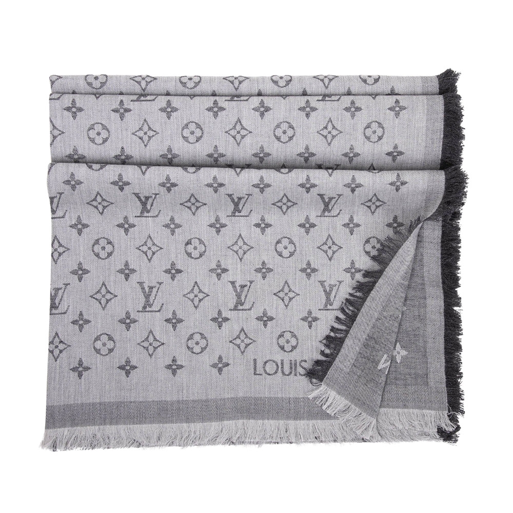 Louis Vuitton LV 路易威登M71619 Essential經典印花圍巾(灰色) | LV