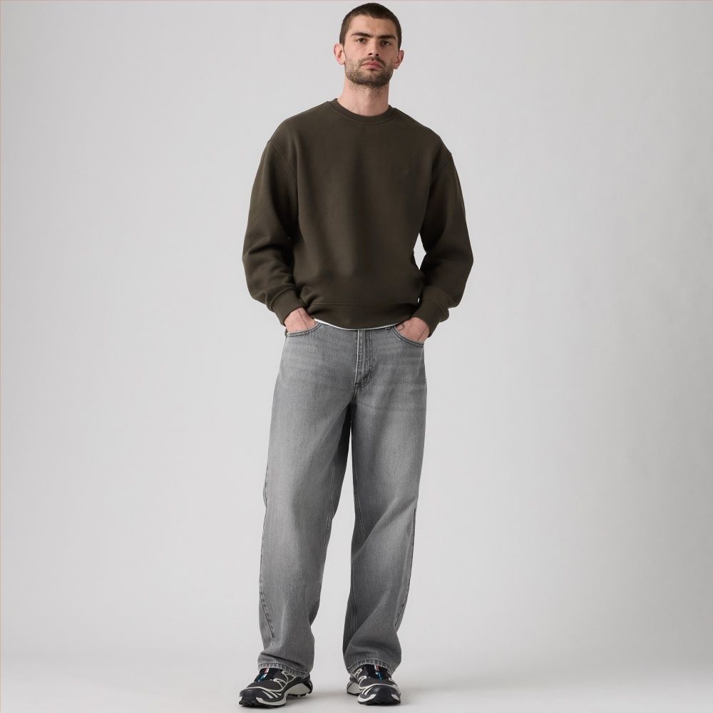 男生牛仔寬褲 baggy 578 多款任選 熱賣單品 (578 Baggy中腰刷白寬褲)