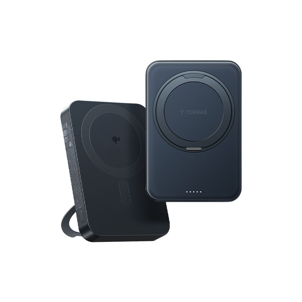 【TORRAS 圖拉斯】Ostand Qi2 10000mAh MagSafe超薄磁吸旋轉支架行動電源(15W/具Wh標示)