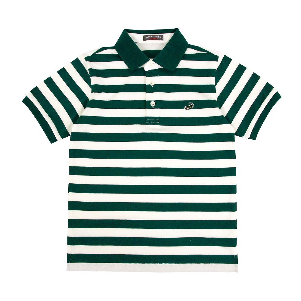 Crocodile Junior小鱷魚童裝- 經典條紋POLO衫 ( C65102-04 大碼款)