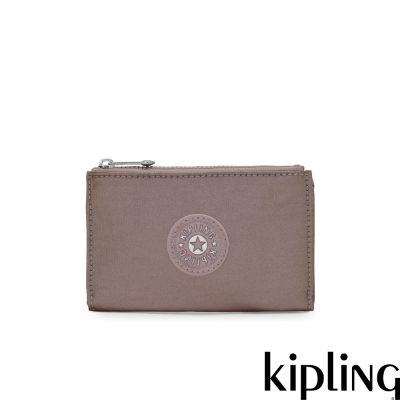 Kipling 金屬摩卡多層卡夾收納零錢包-MENG