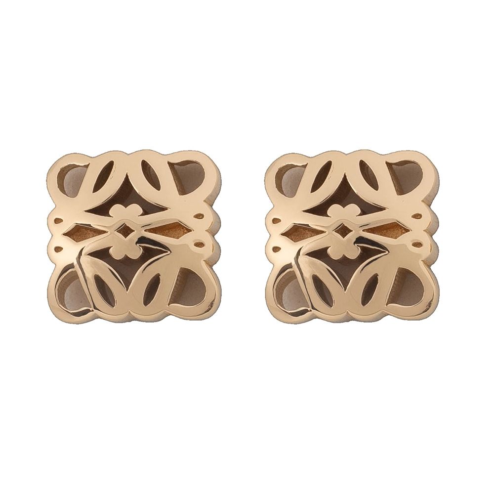 LOEWE Anagram Bombé 耳針式耳環(金色)