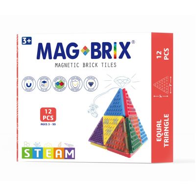 MAGBLOX - MAGBRIX 積木磁力片 正三角形 12pcs（共兩款封面隨機出貨）
