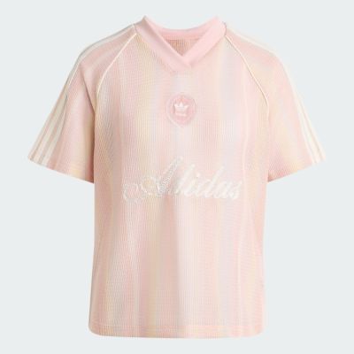 Adidas 愛迪達 Knit Jersey KY3161 女 針織寬鬆球衣 櫻花粉 亞版 V領 休閒穿搭