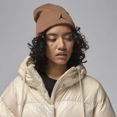 NIKE 耐吉 毛帽-咖啡色 U J PEAK BEANIE ESS-FN4672223