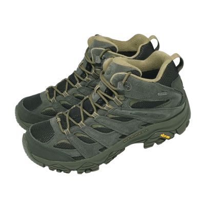 Merrell 登山鞋 Moab 3 Mid WP 男鞋 黑 灰 防潑水 中筒 黃金大底 山系 ML00003598