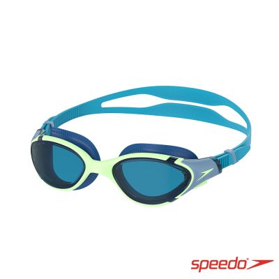 SPEEDO 官方旗艦店 成人 運動泳鏡 Biofuse2.0 鈷藍/淡綠
