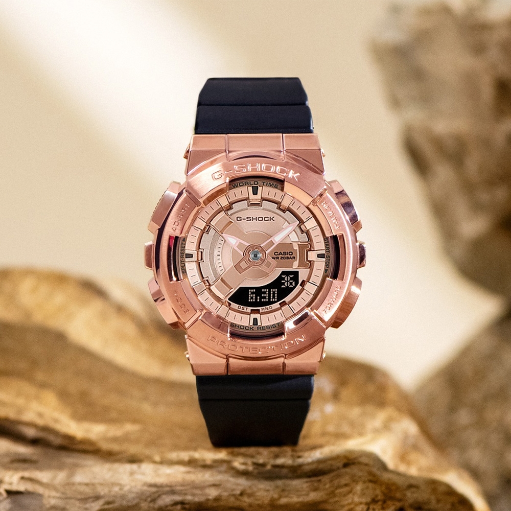 CASIO 卡西歐G-SHOCK x ITZY Lia配戴款金屬色雙顯電子錶週年慶送禮推薦