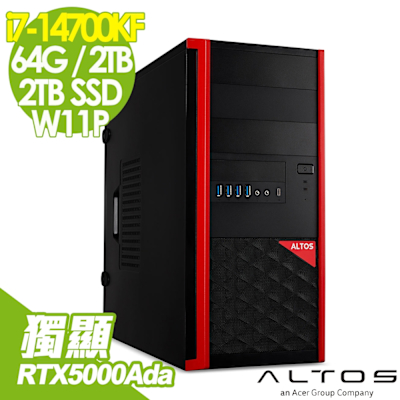 Acer 宏碁 Acer宏碁 Altos P150F8 商用工作站 (i7-14700KF/64G/2TB+2TB SSD/RTX5000Ada-32G/1200W/W11P)