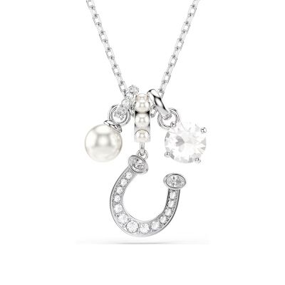 SWAROVSKI 施華洛世奇 Symbolica 馬蹄鐵珍珠水晶項鍊 寵愛媽媽 送禮推薦 5736247