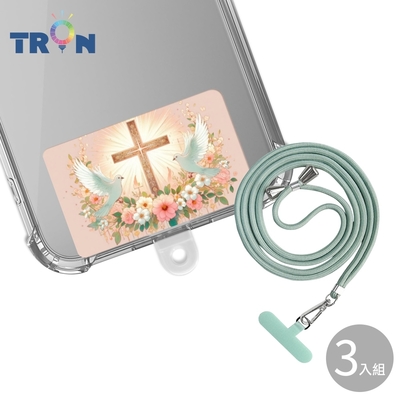 TRON OPPO Reno 10 Pro十字架粉色防摔 手機 掛繩 手機殼