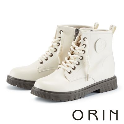 ORIN 經典率性綁帶馬丁靴 白色