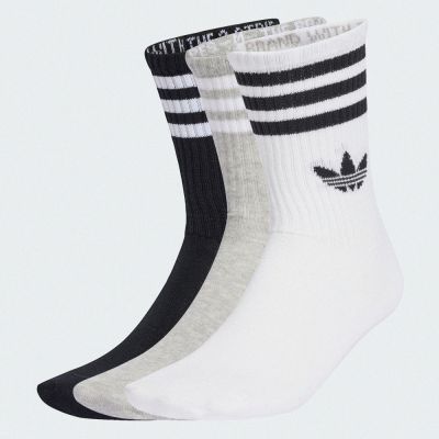 【adidas 愛迪達】 中筒襪 3 雙入 男/女 - Originals JV7403