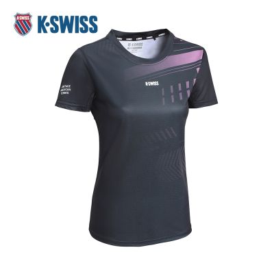 K-SWISS 排汗T恤 26SS PF TEE 10 W 吸濕排汗 短上衣 女短袖上衣 黑色 1913695-008