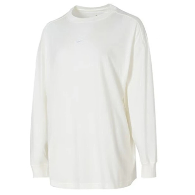 NIKE 長袖上衣 女款 運動 AS W NSW ESSNTL LS TOP 米白 DM6233-133