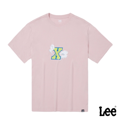 Lee 男女共版 造型系列Logo短袖圓領T 粉紅｜X-LINE/FIT EM ALL