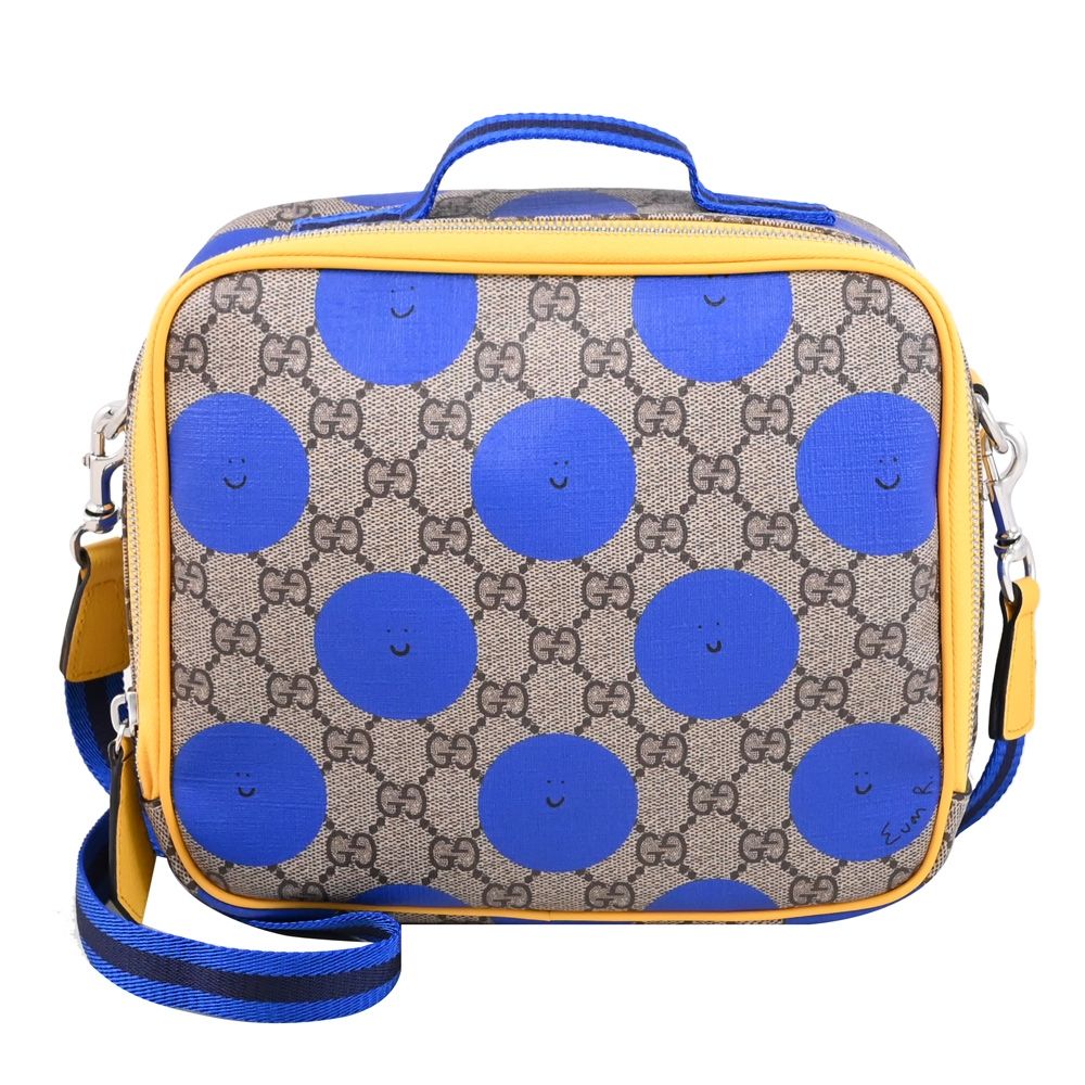 Gucci x Euan Roberts聯名款手提單肩/兩用包(駝)