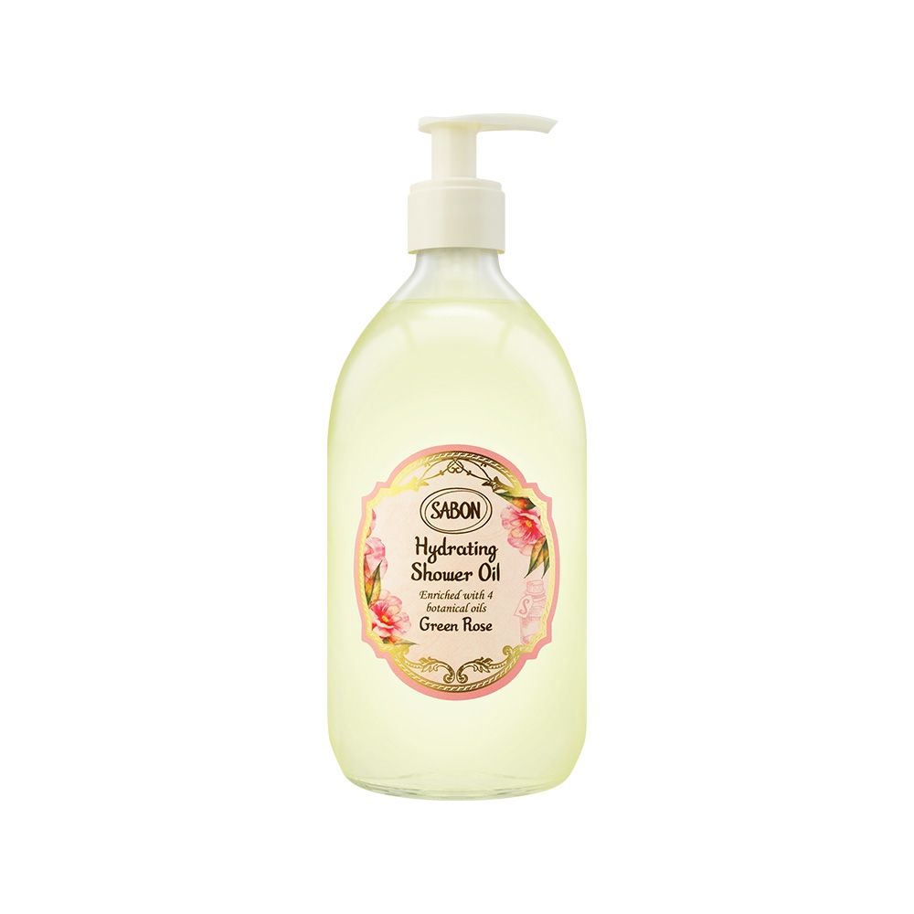 SABON 全新升級綠玫瑰輕潤沐浴油(500ml) 帶壓頭_國際航空版