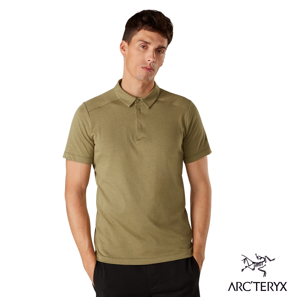 Arcteryx 始祖鳥官方直營】男24系列Eris 有機棉短袖POLO衫黑| 短袖上衣