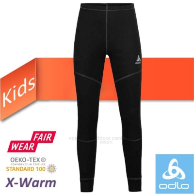【ODLO】ACTIVE X-WARM 兒童.女 機能型銀離子加強保暖衛生褲.內搭褲 159339-15000 黑