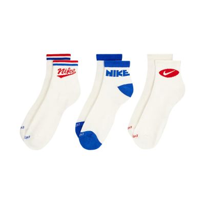 Nike 休閒襪 Everyday Plus Cushioned 米白 短襪 襪子 DRI-FIT 3雙入 HJ9340-901