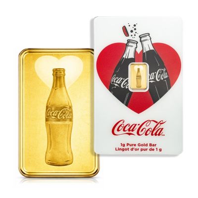 【童樂繪金飾】瑞士PAMP 可口可樂情人節1g 黃金條塊 一克 國際LBMA認證