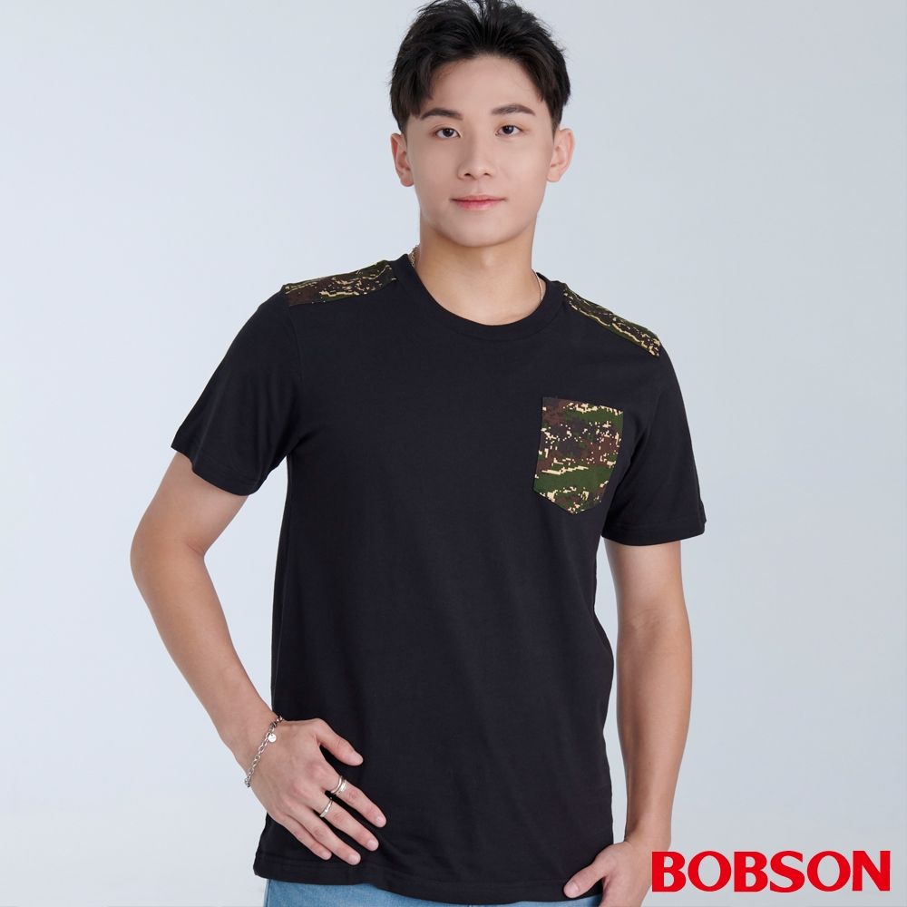 BOBSON 男款迷彩配布上衣 (74016-88)