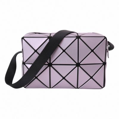 ISSEY MIYAKE  BAOBAO 幾何皮質立方斜背小方包(星光粉)mini