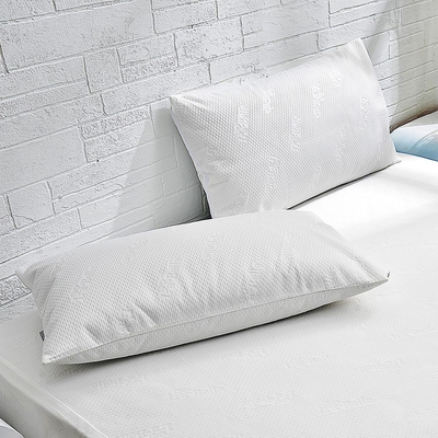 【Great Living格蕾寢飾】義大利La Belle 時尚典藏 防蹣抗菌透氣防水信封式保潔枕套 2入