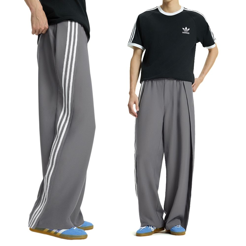 Adidas 3s Delux Tp 男款灰色三條線斜紋布休閒長褲KS5343 | adidas