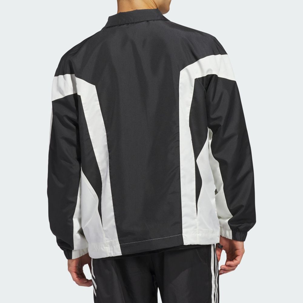 后陀 Adidas Windbreak Jkt 男款女款黑白色寬鬆高領防風運動休閒外套JZ6965