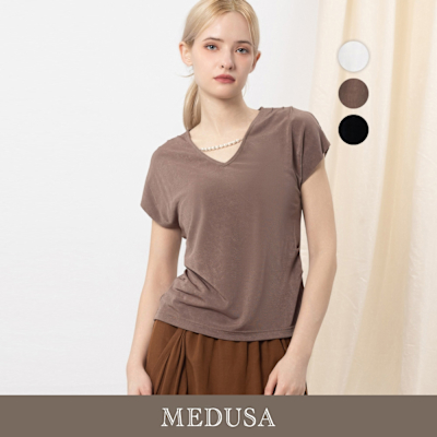 現貨【MEDUSA 曼度莎】優雅珍珠項鍊垂墜簡約上衣 - 3色（M-XL）｜女休閒上衣 造型上衣