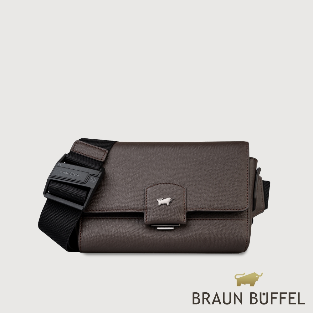 【BRAUN BUFFEL 德國小金牛】台灣總代理 巴雷特 腰胸包-咖啡色/BF546-06-GCO