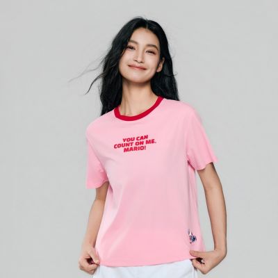 GIORDANO 女裝印花短袖T恤 超級瑪利歐銀河電影版系列