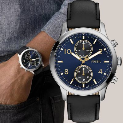 FOSSIL Bennett 多功能雙眼手錶 開學購物季 送禮首選-45mm BQM7104