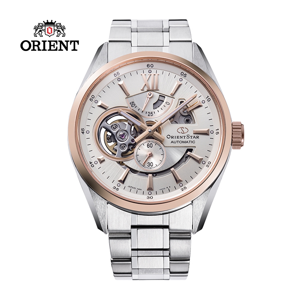 ORIENT STAR 東方之星 OPEN HEART系列 鏤空機械錶 鋼帶款 白色 RE-AV0123G - 41.0mm